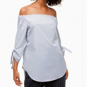 Babaton Malik Gingham Print Off Shoulder Top Size Small